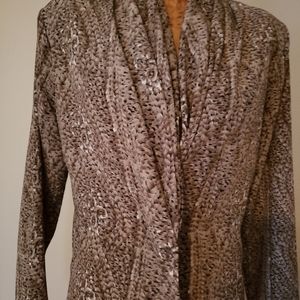 Snake print low cut blouse